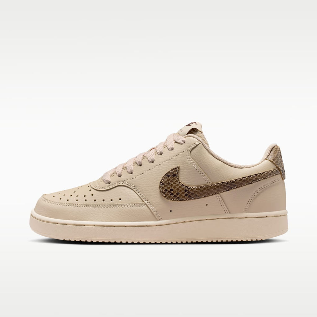 Nike Court Vision Low Premium Women's Shoes - Sanddrift/Black/Light Chocolate/British Khaki