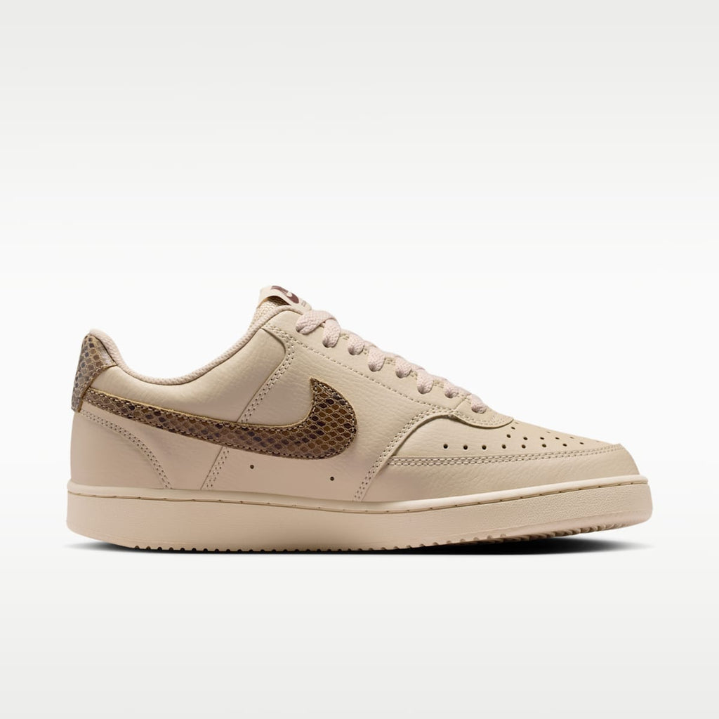 Nike Court Vision Low Premium Women's Shoes - Sanddrift/Black/Light Chocolate/British Khaki