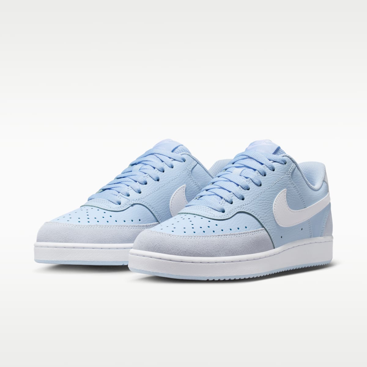 Nike Court Vision Low Suede Women's Shoes - Hydrogen Blue/White