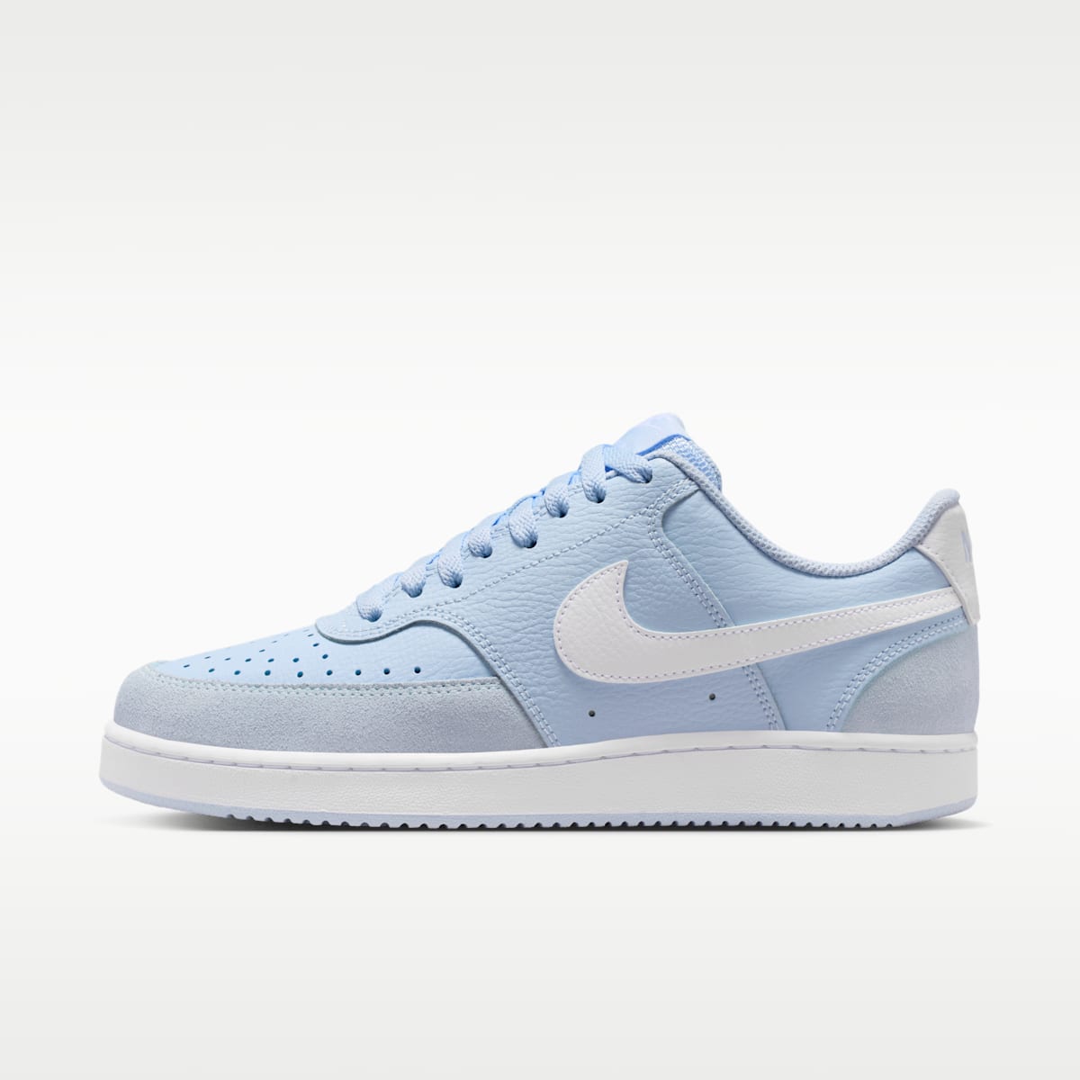 Nike Court Vision Low Suede Women's Shoes - Hydrogen Blue/White