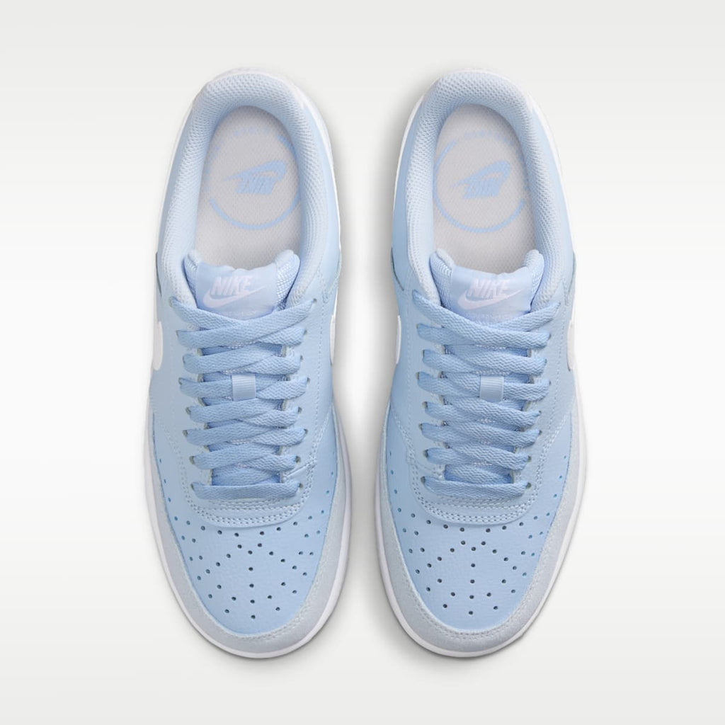Nike Court Vision Low Suede Women's Shoes - Hydrogen Blue/White