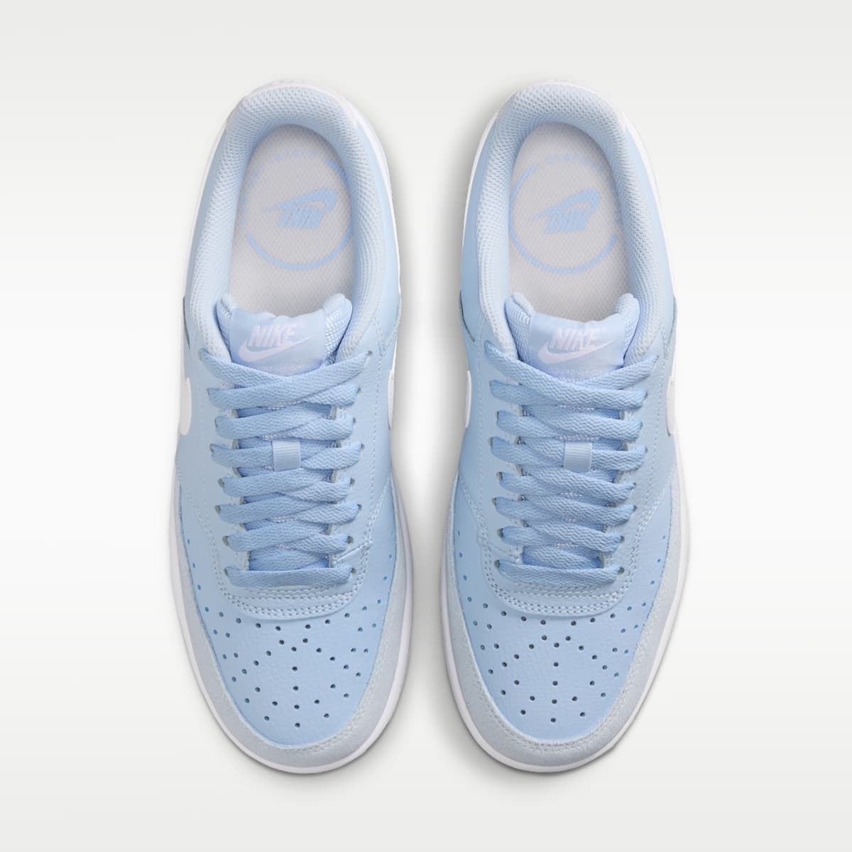 Nike Court Vision Low Suede Women's Shoes - Hydrogen Blue/White