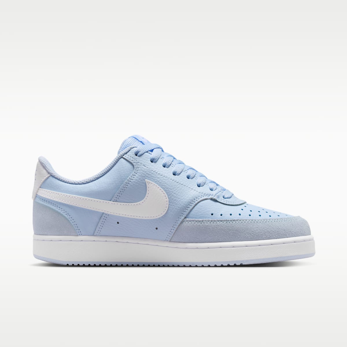Nike Court Vision Low Suede Women's Shoes - Hydrogen Blue/White