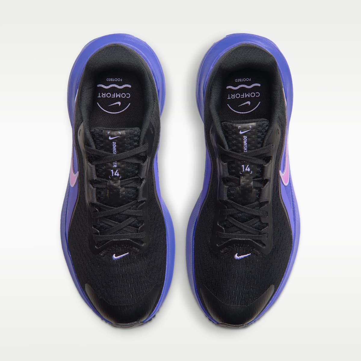 Nike Downshifter 14 Women's Road Running Shoe - Black/Persian Violet/Gridiron/Vivid Purple