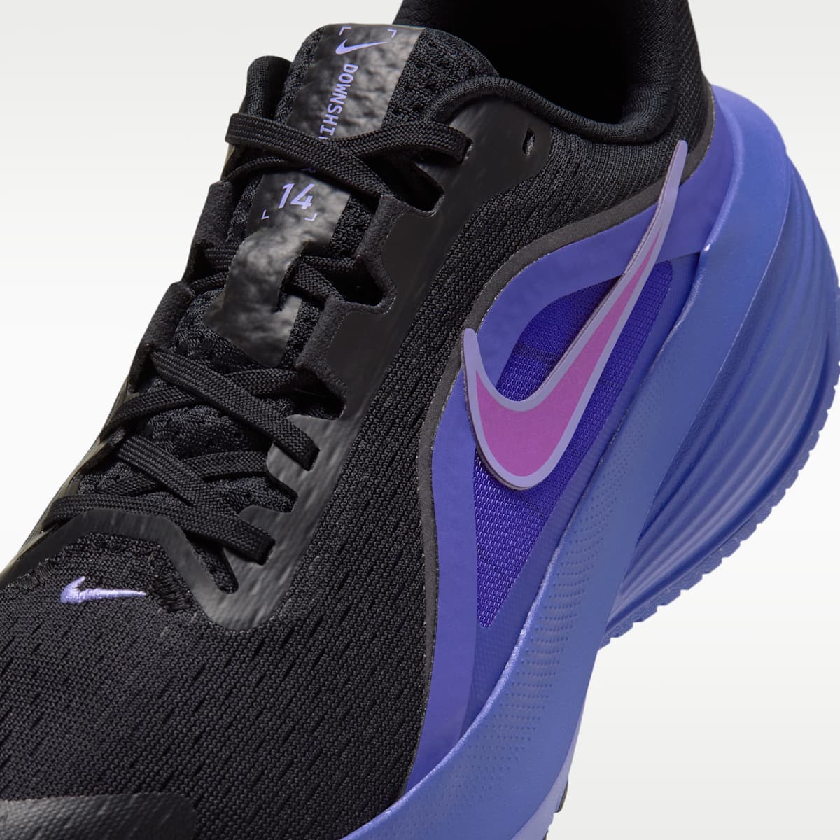 Nike Downshifter 14 Women's Road Running Shoe - Black/Persian Violet/Gridiron/Vivid Purple