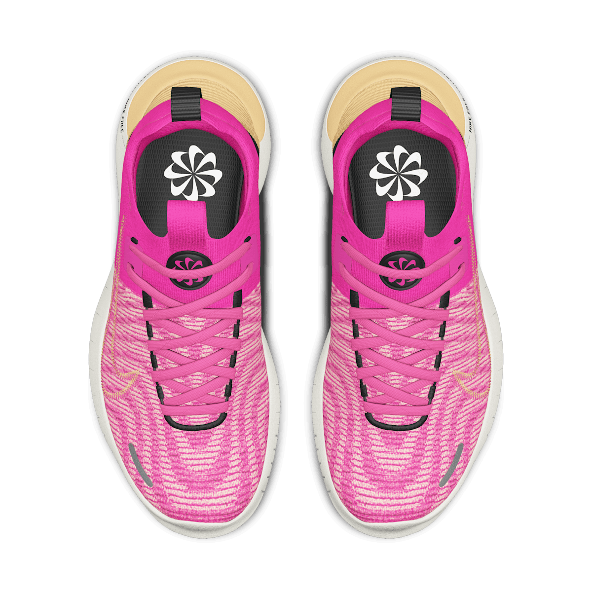 Nike Free RN By You Custom Women's Road Running Shoes - Fierce Pink/Red Stardust/Fierce Pink - Image 4