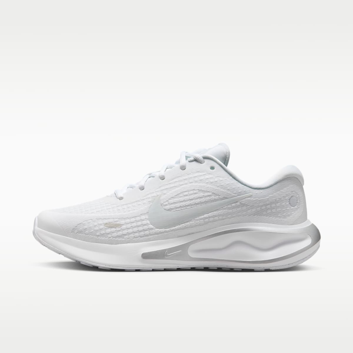 Nike Journey Run Women's Road Running Shoes - White/Pure Platinum/Metallic Silver/White
