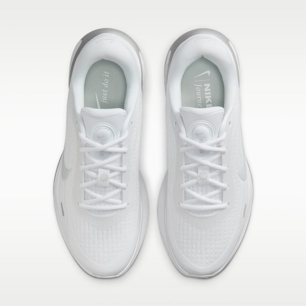 Nike Journey Run Women's Road Running Shoes - White/Pure Platinum/Metallic Silver/White