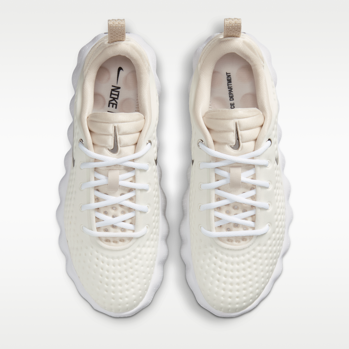 Nike Mind 002 Women's Pregame Shoes - Summit White/Phantom/Light Orewood Brown/Metallic Silver