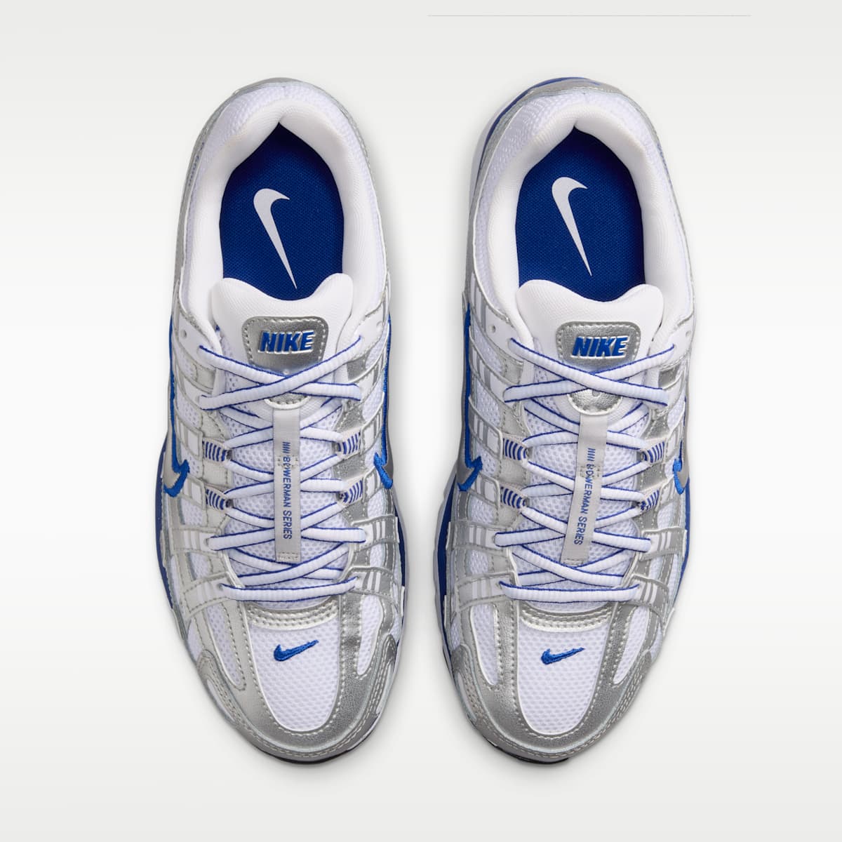 Nike P-6000 Women's Shoes - White/Old Royal/Black/Metallic Silver