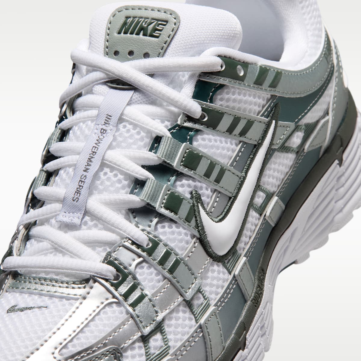 Nike P-6000 Women's Shoes - White/Mica Green/Camo Green/White