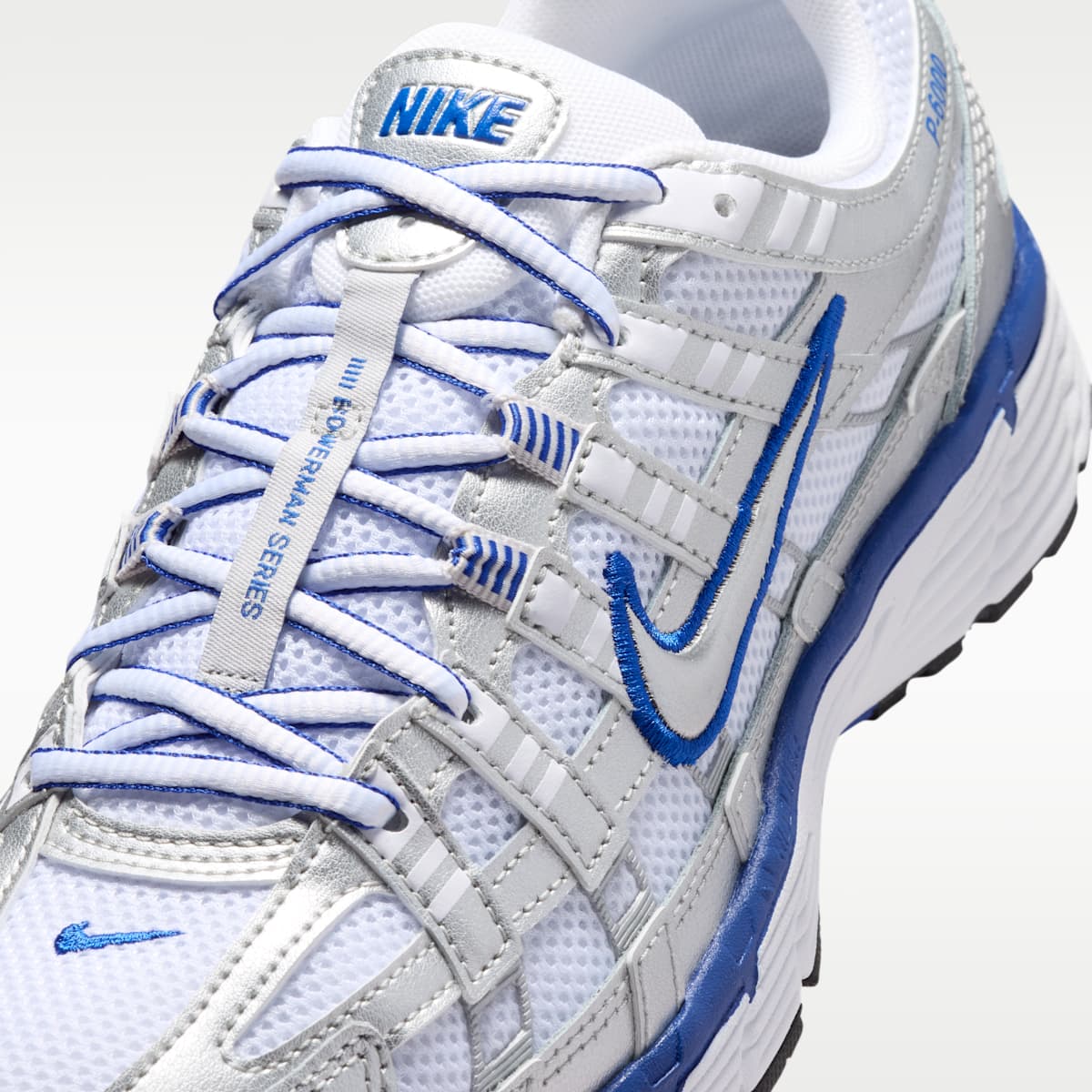 Nike P-6000 Women's Shoes - White/Old Royal/Black/Metallic Silver