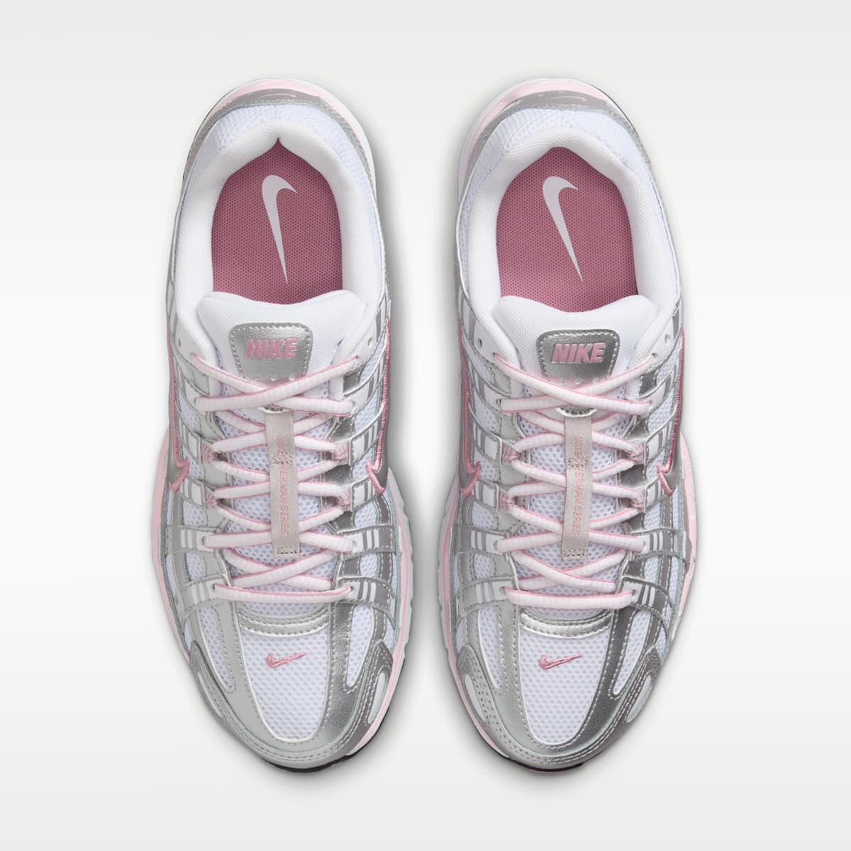 Nike P-6000 Women's Shoes - White/Elemental Pink/Black/Metallic Silver
