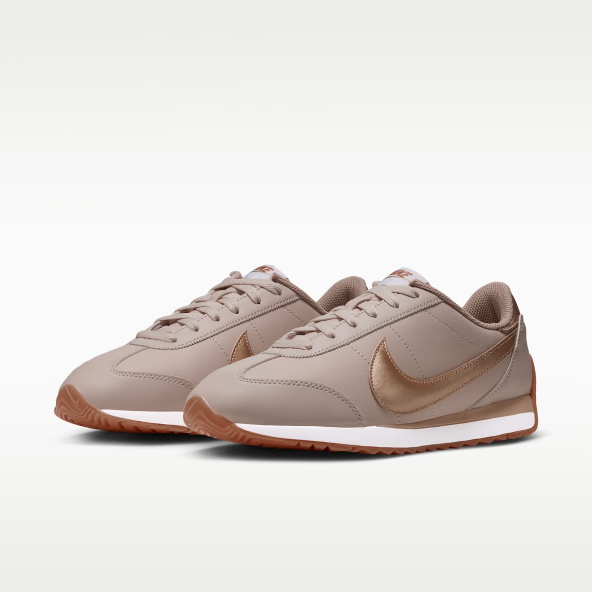 Nike Pacific Leather Women's Shoes - Sanddrift/Gum Medium Brown/White/Blur