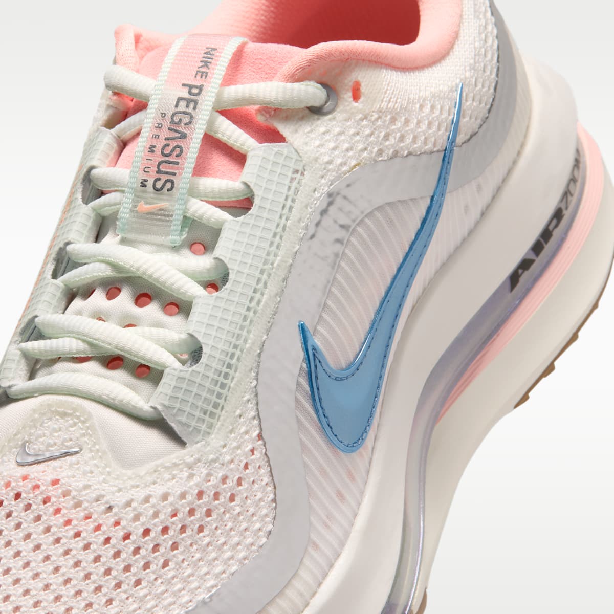 Nike Pegasus Premium Women's Road Running Shoes - Summit White/Photon Dust/Bleached Coral/Light Armory Blue