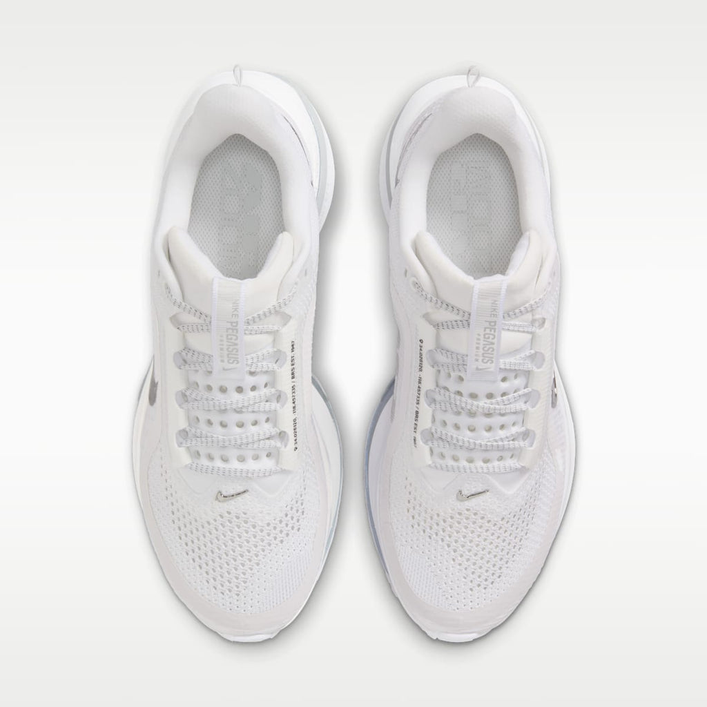 Nike Pegasus Premium Women's Road Running Shoes - White/Metallic Silver/Metallic Silver