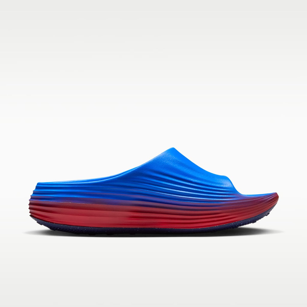 Nike ReactX Rejuven8 Women's Slides - Action Red/Light Photo Blue/Midnight Navy/Midnight Navy