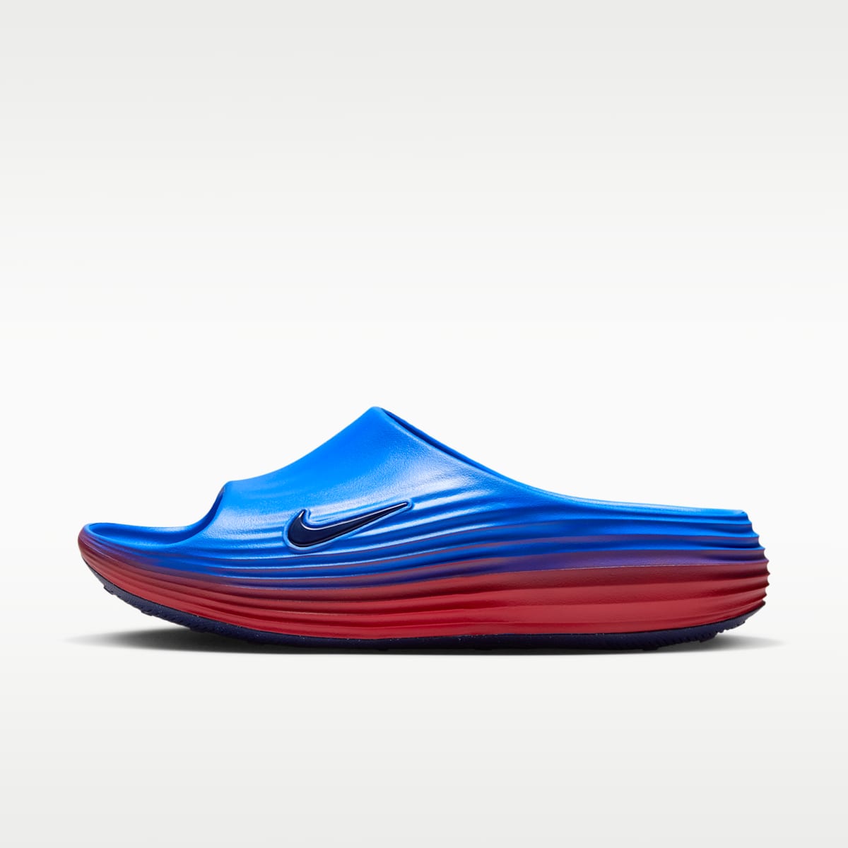 Nike ReactX Rejuven8 Women's Slides - Action Red/Light Photo Blue/Midnight Navy/Midnight Navy