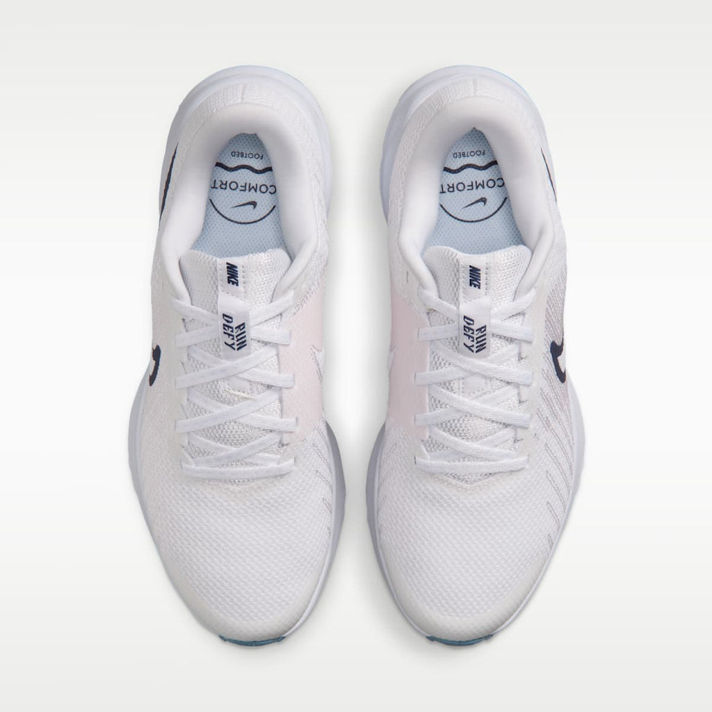 Nike Run Defy Women's Road Running Shoes - White/Football Grey/Work Blue/Blue Void