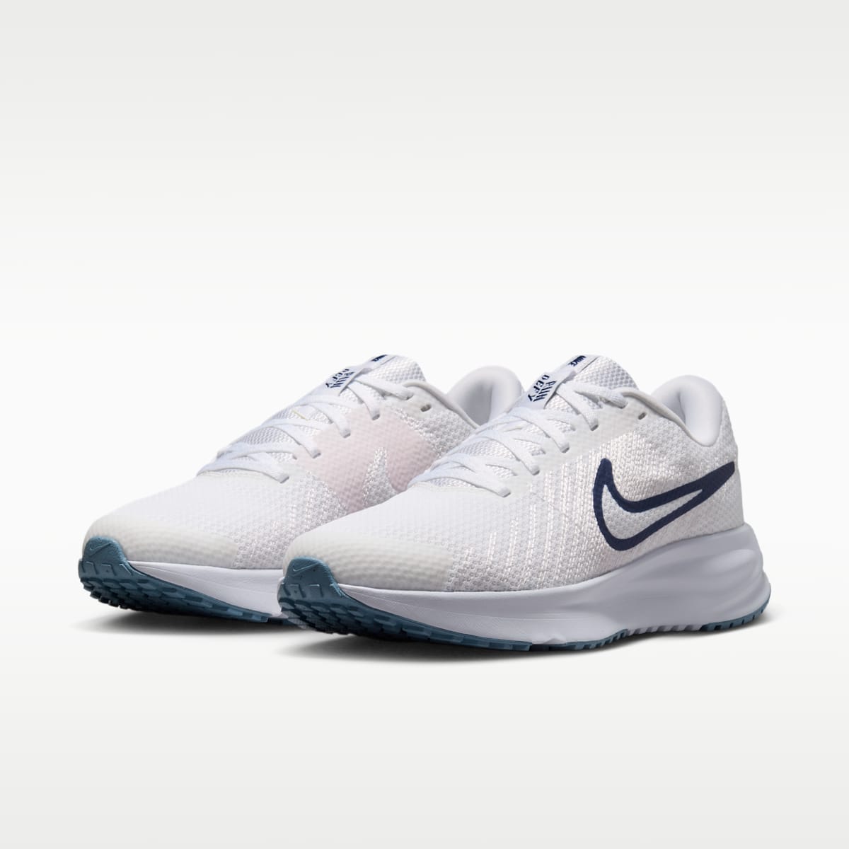 Nike Run Defy Women's Road Running Shoes - White/Football Grey/Work Blue/Blue Void