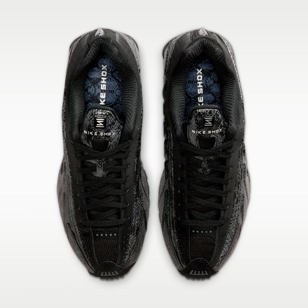 Nike Shox R4 Print Women's Shoes - Black/Metallic Silver/Dark Grey/Black