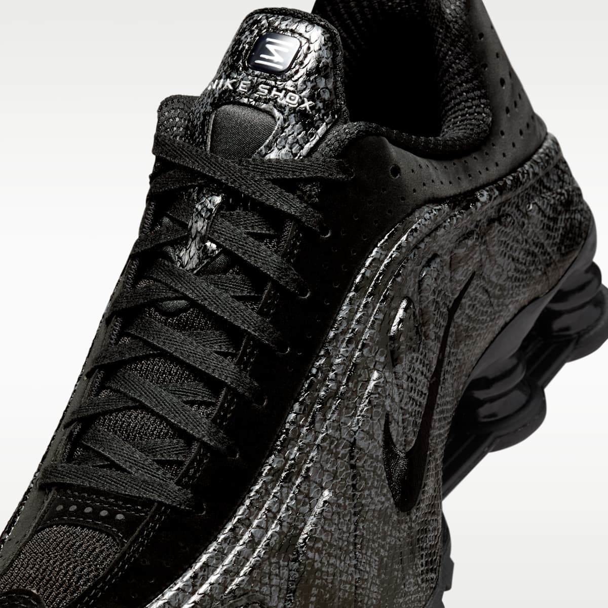 Nike Shox R4 Print Women's Shoes - Black/Metallic Silver/Dark Grey/Black