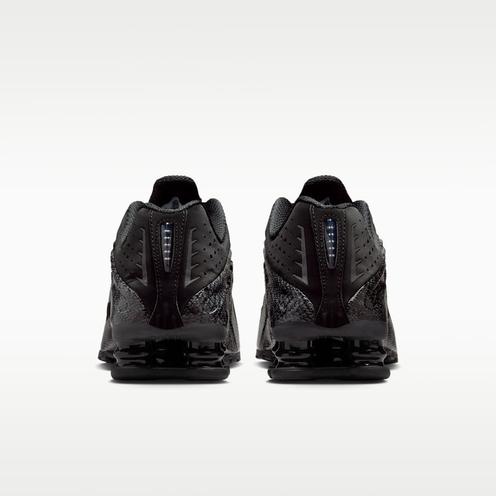 Nike Shox R4 Print Women's Shoes - Black/Metallic Silver/Dark Grey/Black