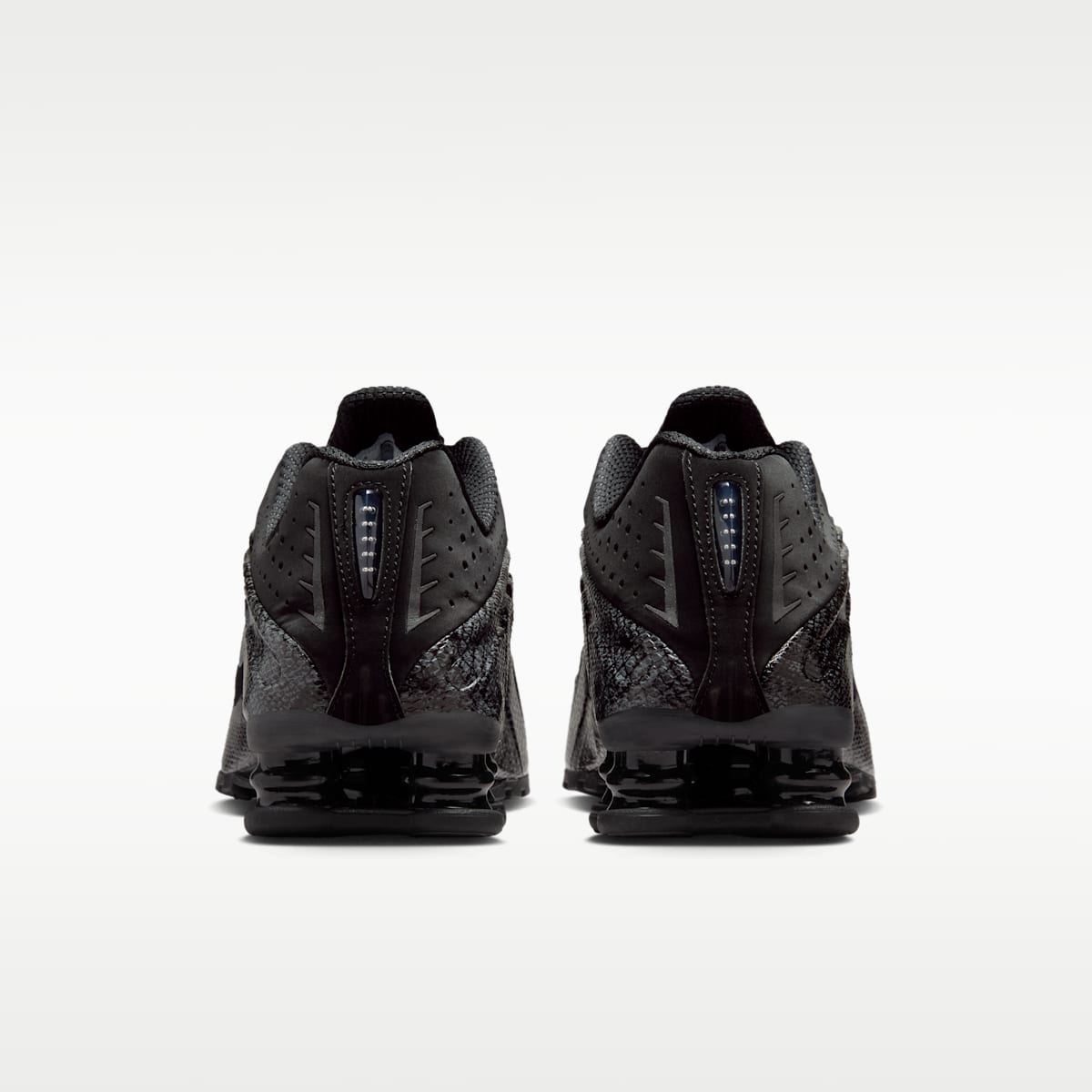 Nike Shox R4 Print Women's Shoes - Black/Metallic Silver/Dark Grey/Black