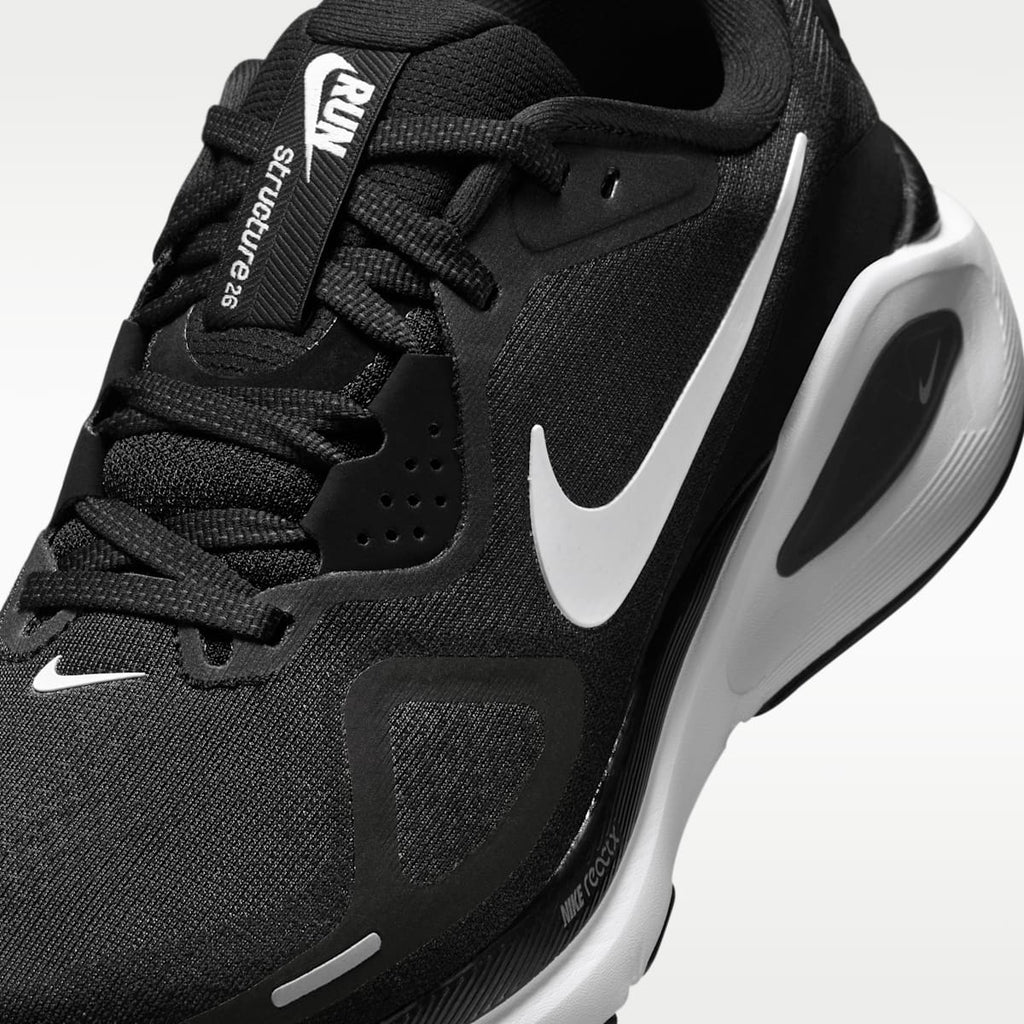 Nike Structure 26 Women's Road Running Shoes - Black/Cool Grey/Metallic Silver/White
