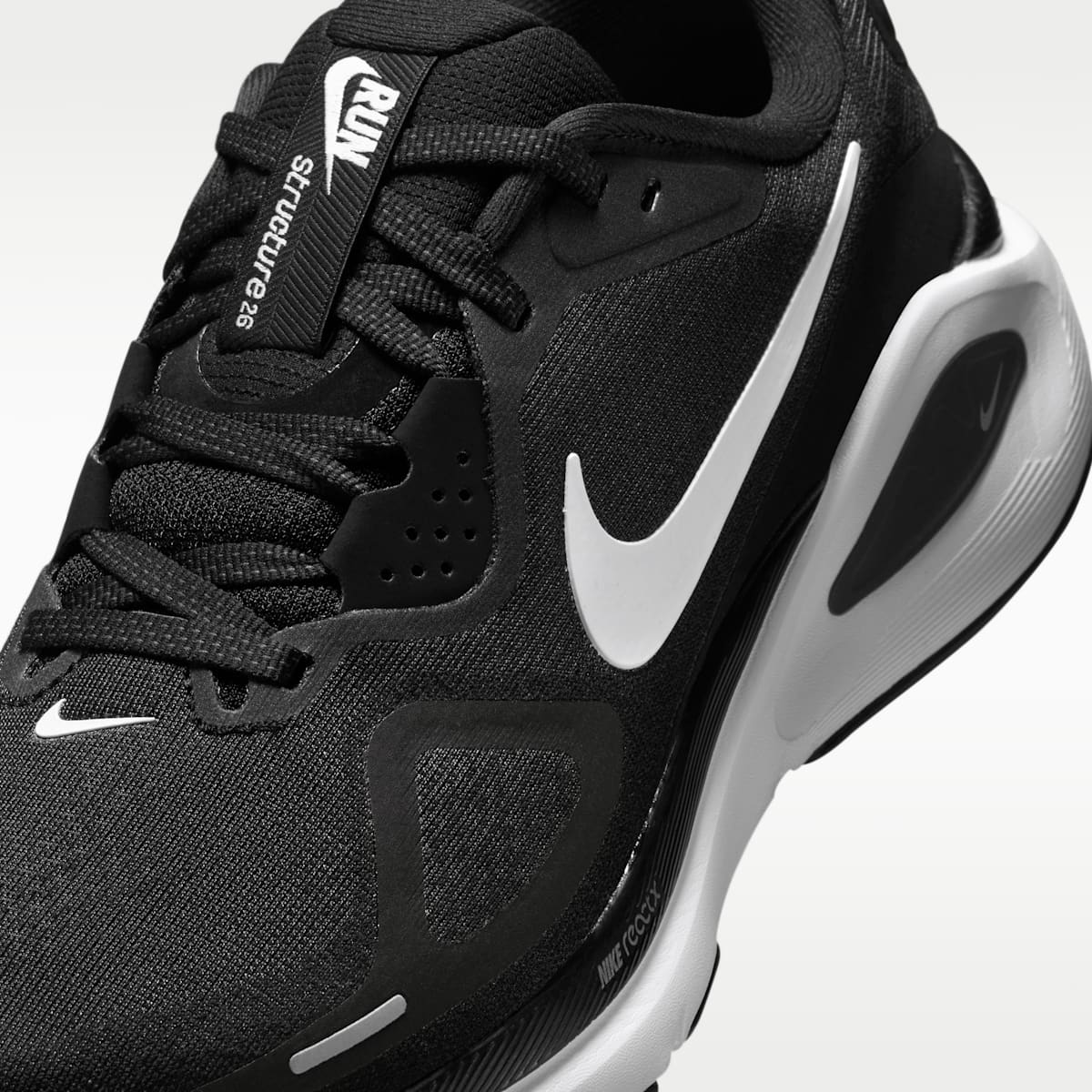 Nike Structure 26 Women's Road Running Shoes - Black/Cool Grey/Metallic Silver/White