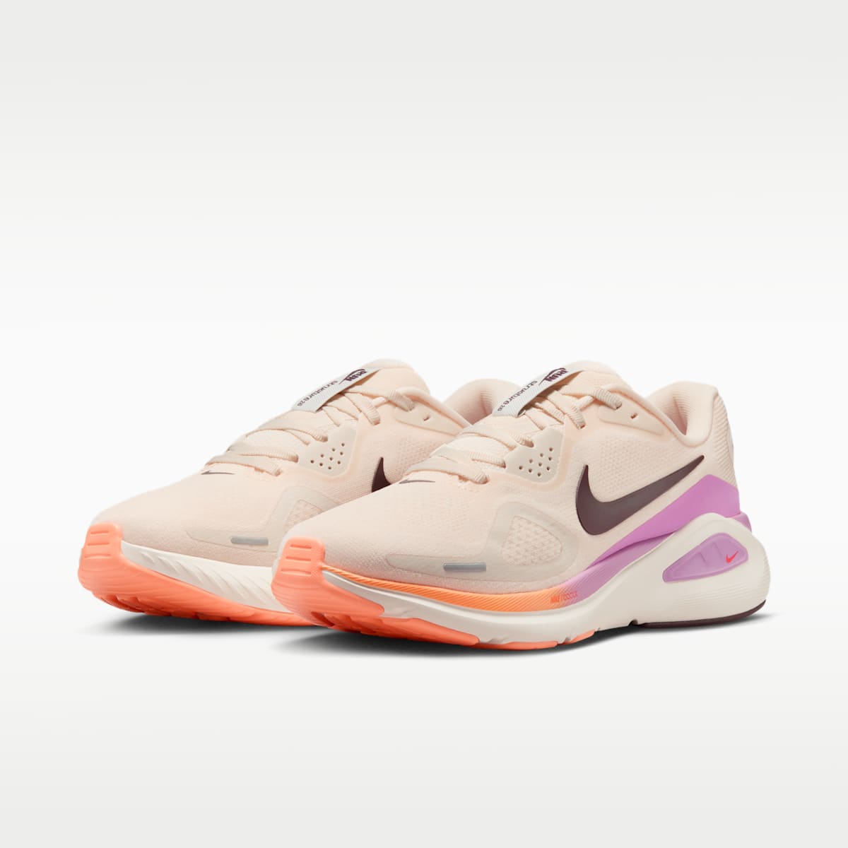 Nike Structure 26 Women's Road Running Shoes - Chalk/Light Magenta/Orange Pulse/Tattoo