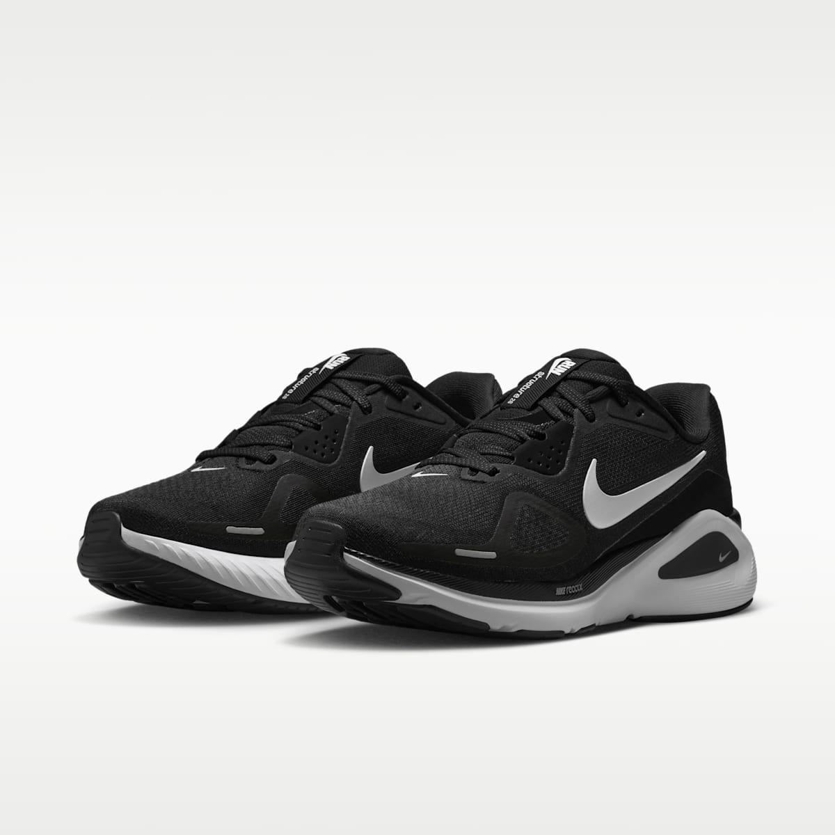 Nike Structure 26 Women's Road Running Shoes - Black/Cool Grey/Metallic Silver/White