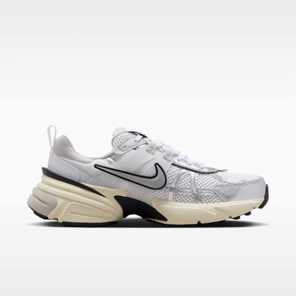 Nike V2K Run Women's Shoes with Reflective Accents - Summit White/Pure Platinum/Light Iron Ore/Metallic Silver