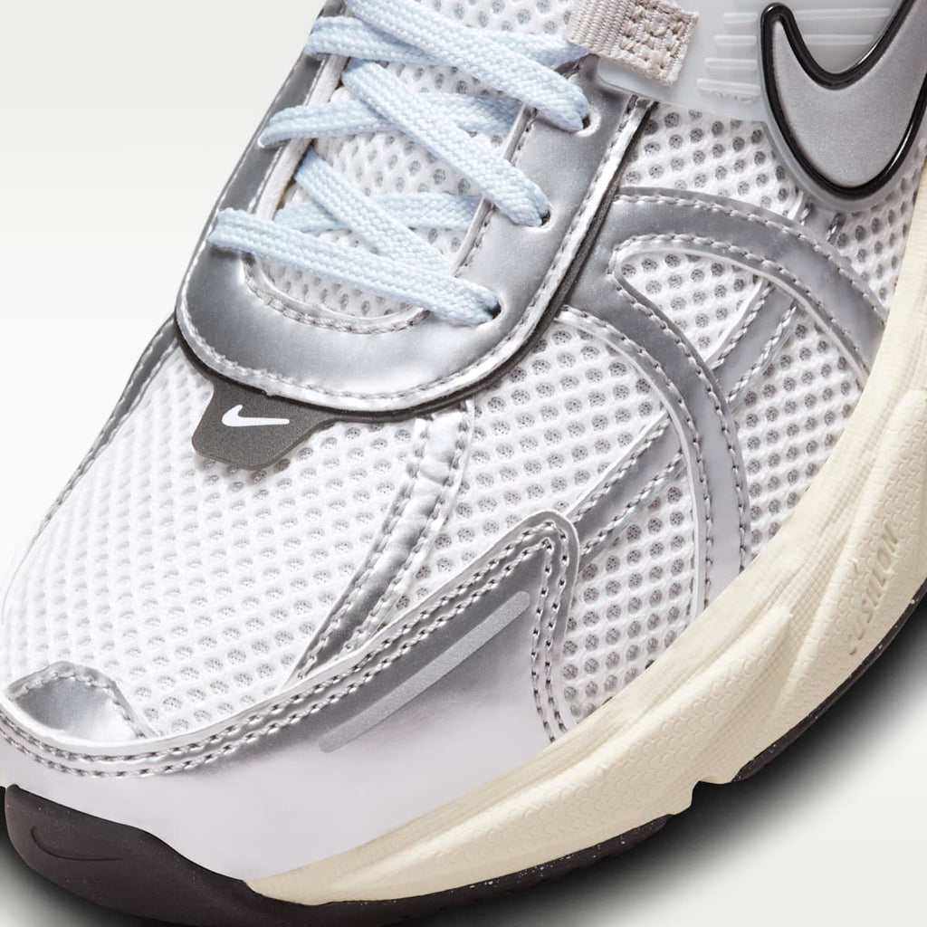 Nike V2K Run Women's Shoes with Reflective Accents - Summit White/Pure Platinum/Light Iron Ore/Metallic Silver