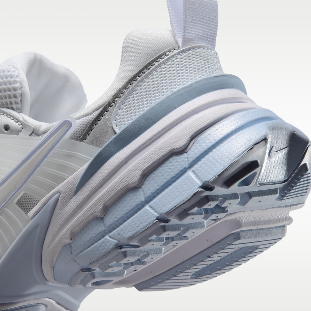 Nike V2K Run Women's Shoes with Reflective Accents - White/Metallic Silver/Hydrogen Blue/White