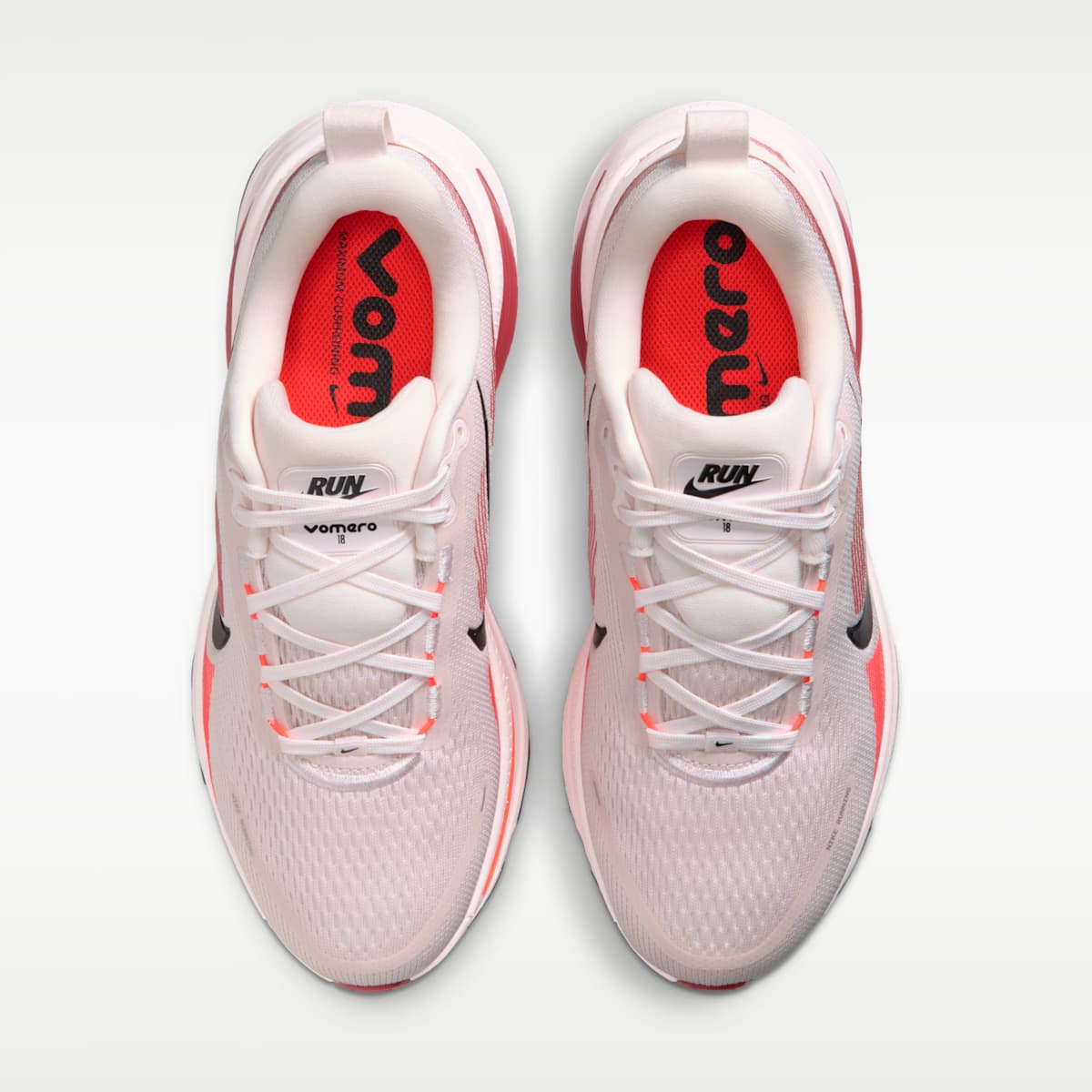 Nike Vomero 18 Women's Road Running Shoes - Pearl Pink/Team Crimson/Bright Crimson/Black