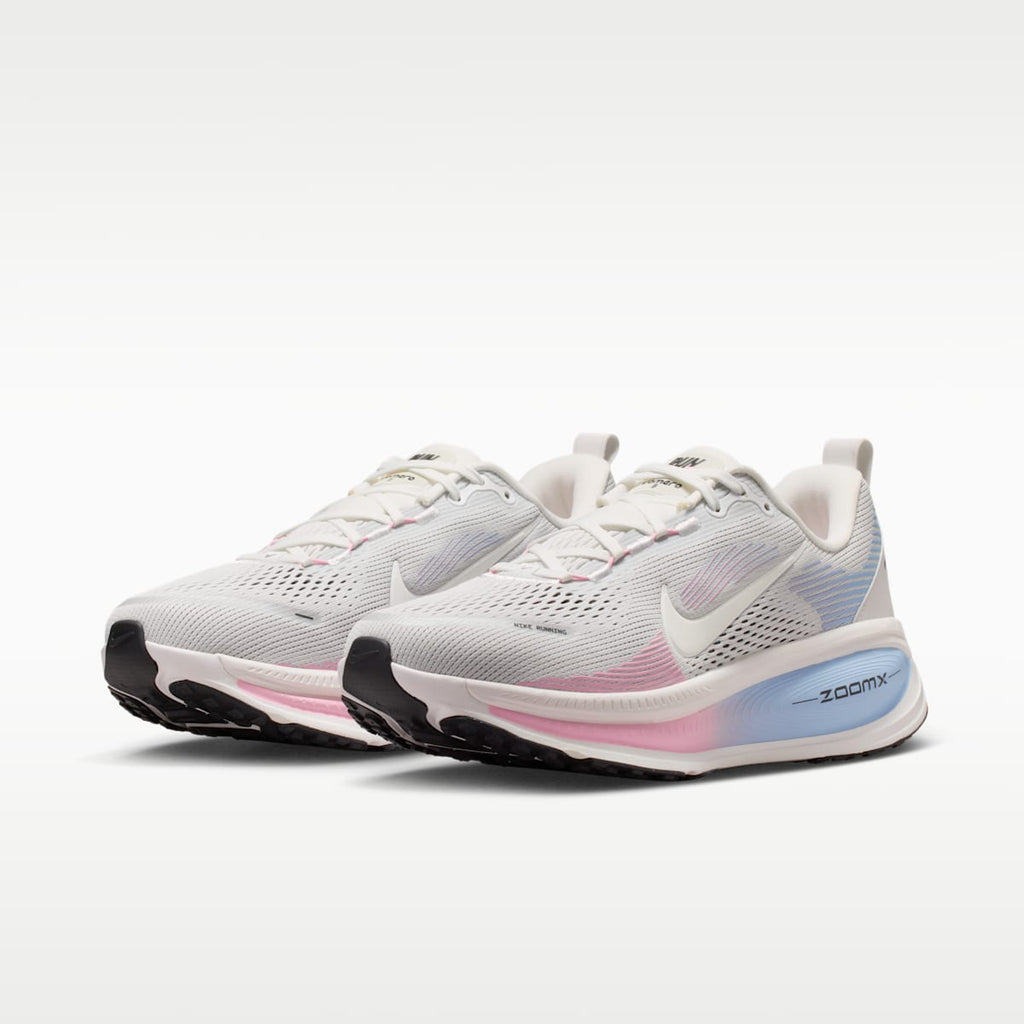 Nike Vomero 18 Women's Road Running Shoes - Summit White/Medium Soft Pink/Metallic Silver/Summit White