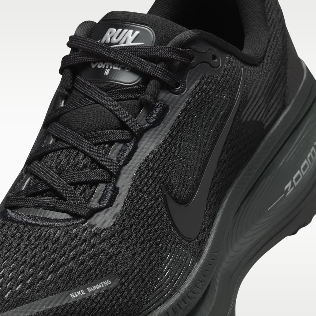 Nike Vomero 18 Women's Road Running Shoes - Black/Dark Smoke Grey/Light Smoke Grey/Black