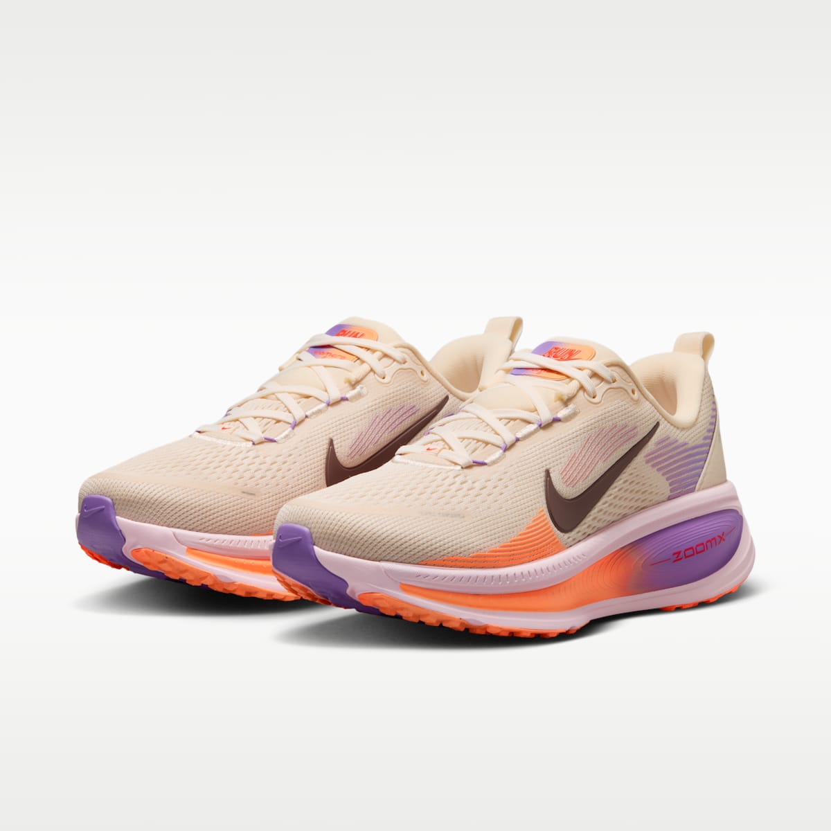 Nike Vomero 18 Women's Road Running Shoes - Chalk/Pink Foam/Bright Violet/Tattoo