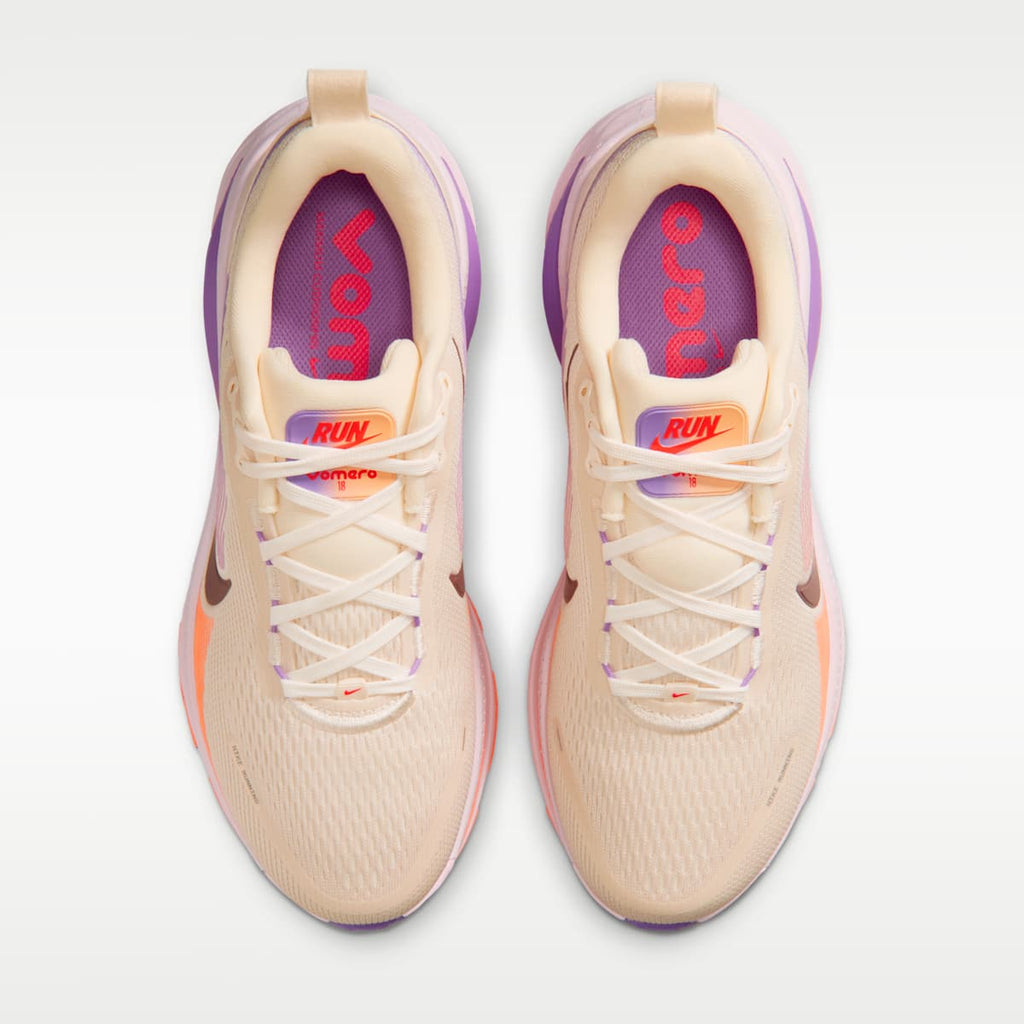 Nike Vomero 18 Women's Road Running Shoes - Chalk/Pink Foam/Bright Violet/Tattoo