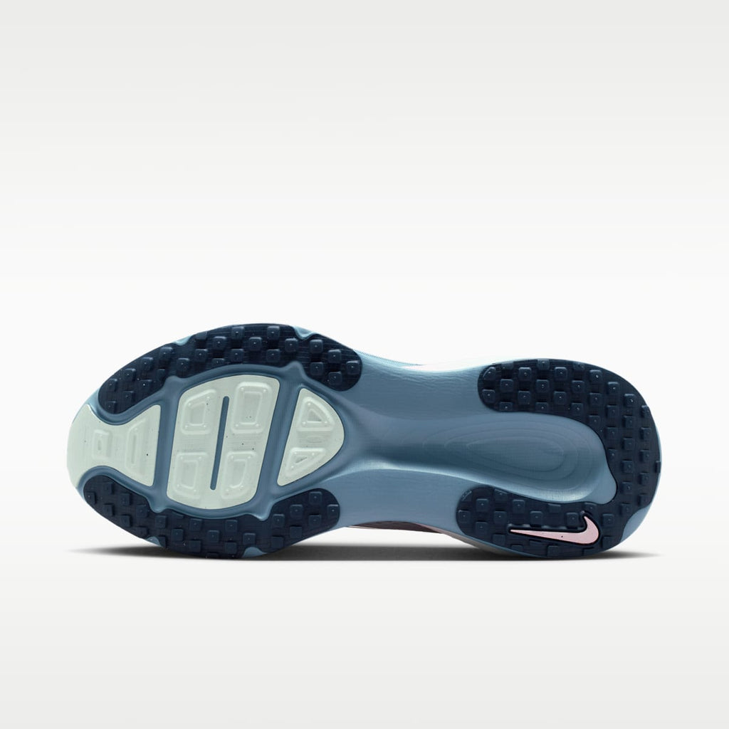 Nike Vomero 18 Women's Road Running Shoes - White/Work Blue/Barely Green/Midnight Navy