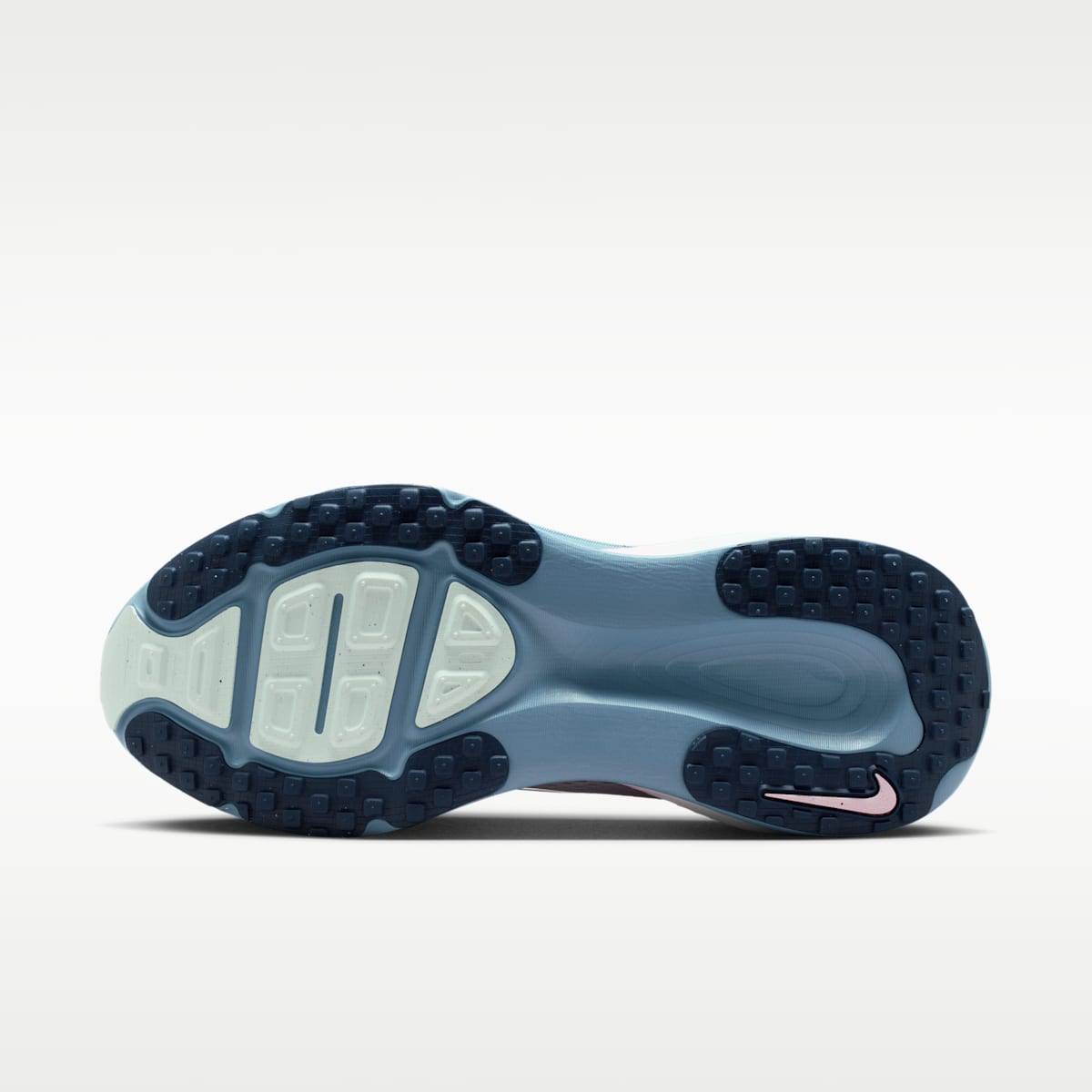 Nike Vomero 18 Women's Road Running Shoes - White/Work Blue/Barely Green/Midnight Navy