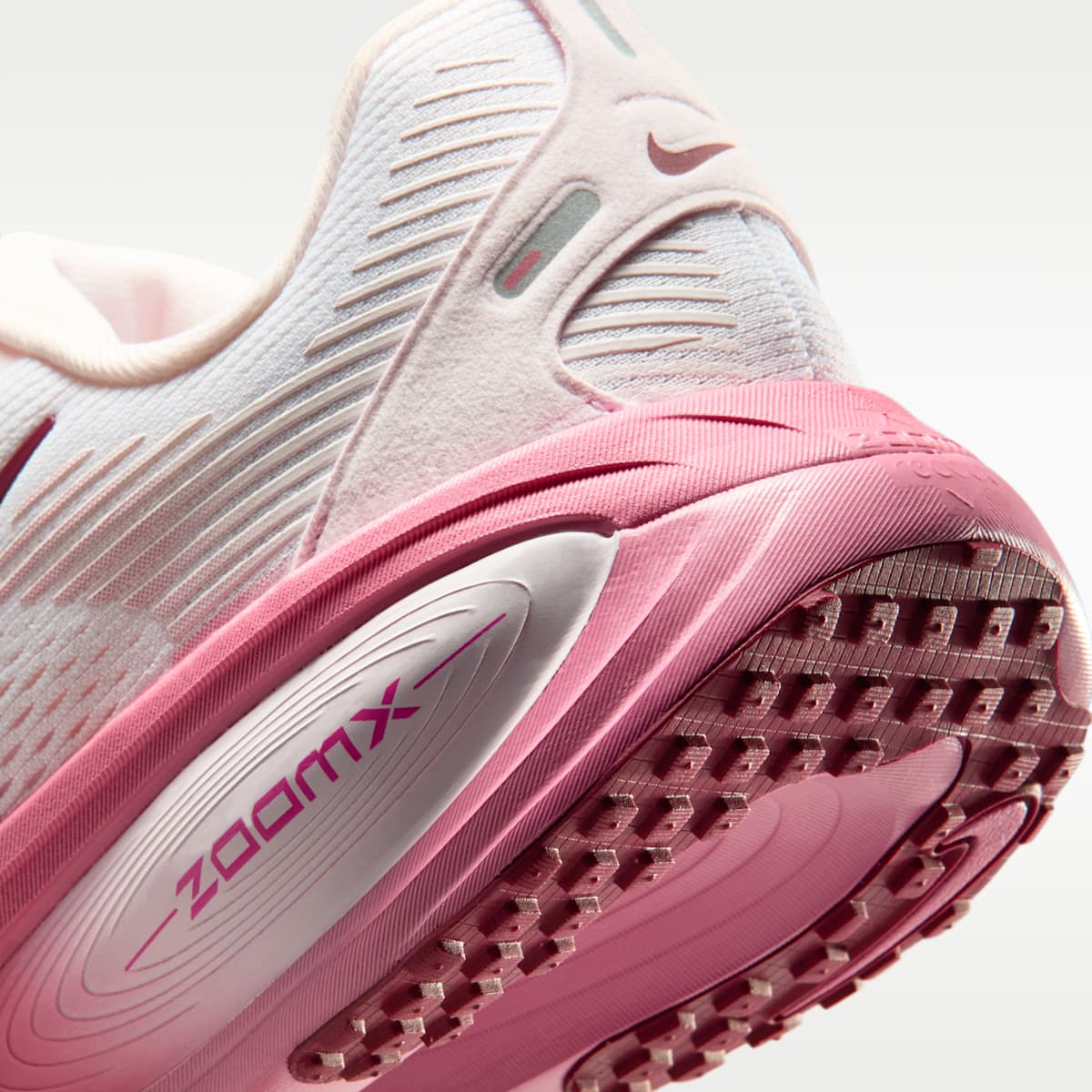 Nike Vomero 18 Women's Road Running Shoes - White/Pearl Pink/Team Red/Peony