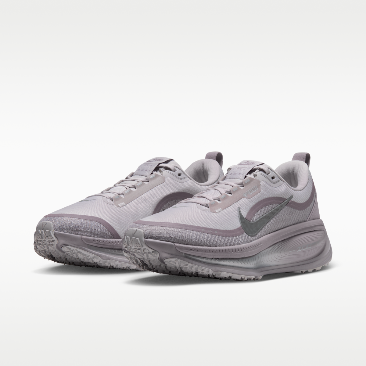 Nike Vomero 18 GORE-TEX Women's Waterproof Road Running Shoes with Reflective Accents - Vast Grey/Silver Lilac/Metallic Silver