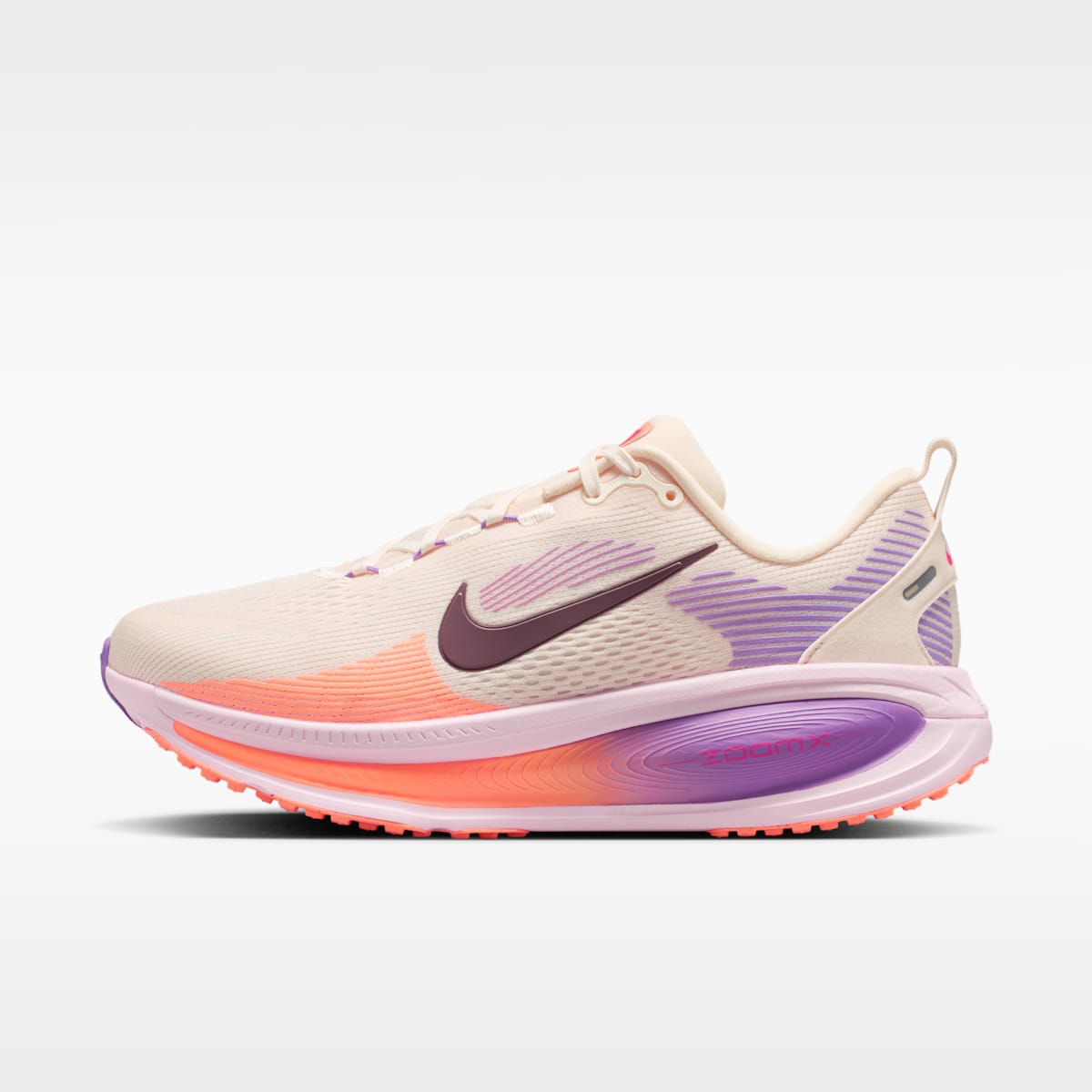 Nike Vomero 18 Women's Road Running Shoes (Wide) - Chalk/Pink Foam/Bright Violet/Tattoo