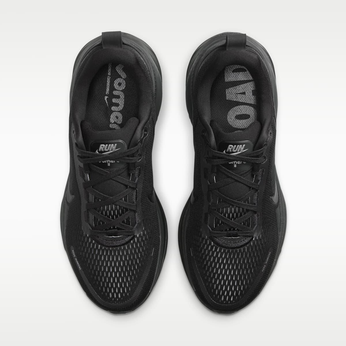 Nike Vomero 18 Women's Road Running Shoes - Black/Dark Smoke Grey/Light Smoke Grey/Black