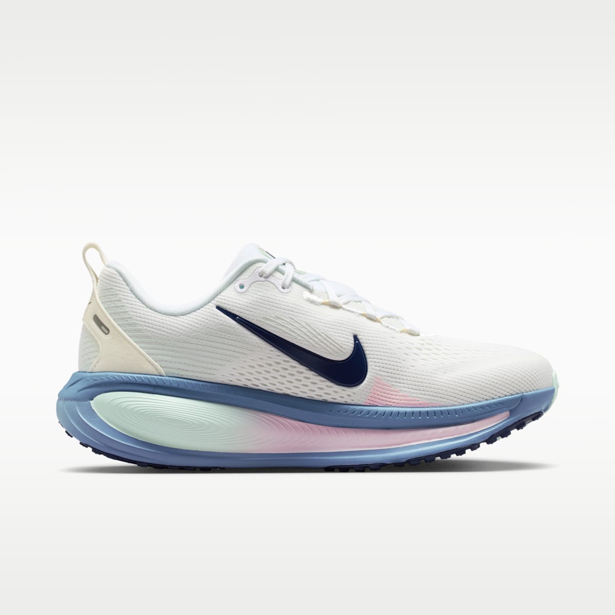 Nike Vomero 18 Women's Road Running Shoes - White/Work Blue/Barely Green/Midnight Navy