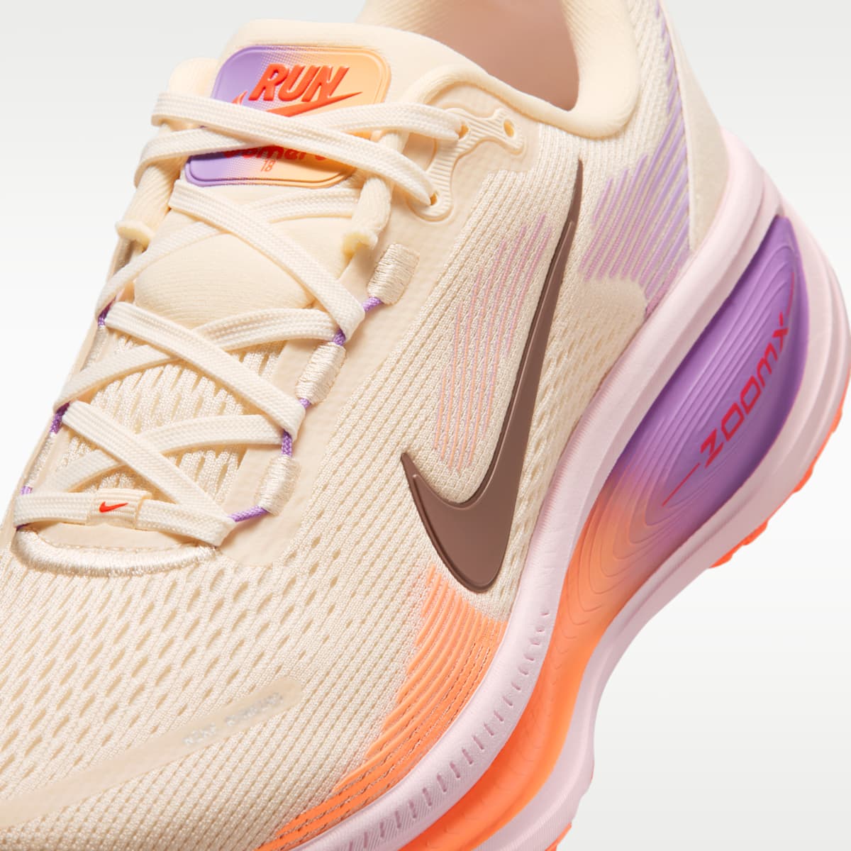 Nike Vomero 18 Women's Road Running Shoes - Chalk/Pink Foam/Bright Violet/Tattoo