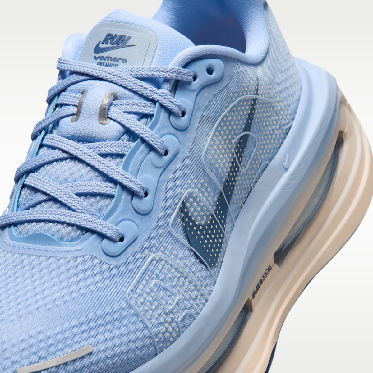 Nike Vomero Premium Women's Road Running Shoes - Aluminum/Barely Orange/Football Grey/Mystic Navy