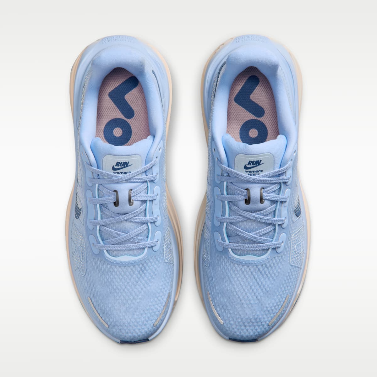 Nike Vomero Premium Women's Road Running Shoes - Aluminum/Barely Orange/Football Grey/Mystic Navy